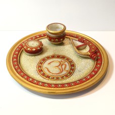Poojan / Aarti / Shagun Thali-III (Marble)